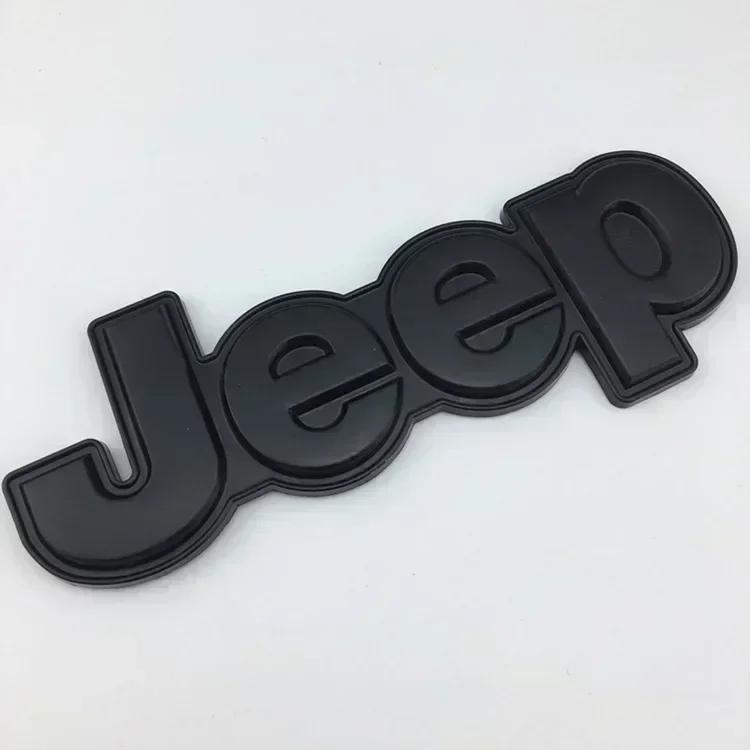 For Jeep Car Front Hood Emblem for JEEP Grand Cherokee Wrangler Renegade Patriot Liberty Compass Rear Trunk Side Badge Sticke