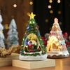 Resin Music Rotating Little Train, Music Box, Music Box, Night Light, Christmas Decoration, Gift and Decorative Item