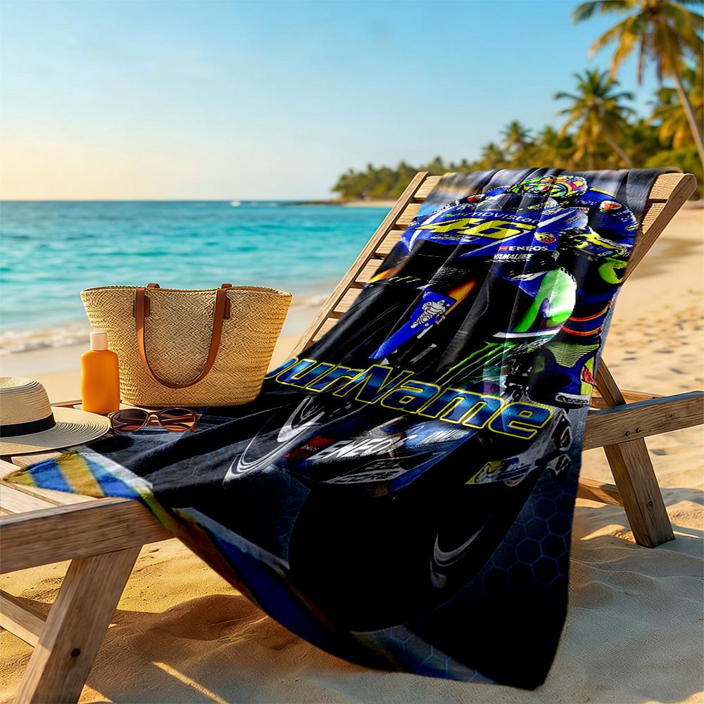Doctor46 Customize Text Beach Towel Quickdry Soft Microfiber Perfect For Traveling Yoga Camping And Swimming