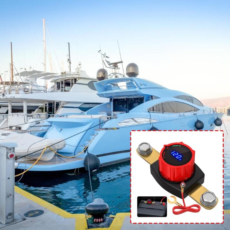 Digital Display Battery Protector Switches Disconnect Switches for Voltage Monitoring & Safety in Automotive Marine Settings