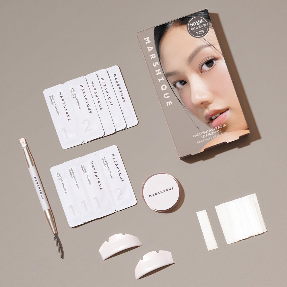 MARSHIQUE Корейский набор для завивки ресниц Self Eyelash Lash Lift Perm Kit - Без клея, 7 применений