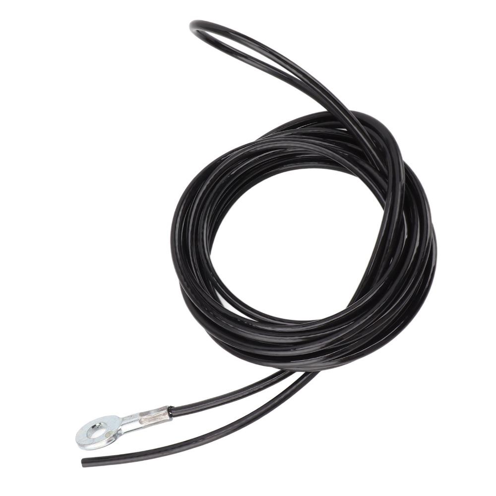 5pcs Black Coated Pulley Cable Adjustable Length Pulley Machine Wire Exercise Equipment