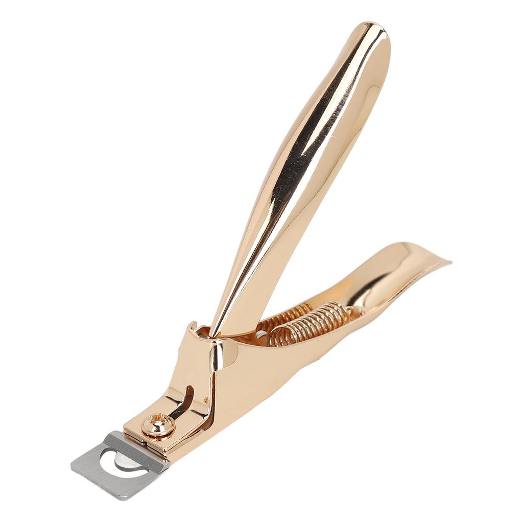 Кусачки для типсов U-образной формы для самостоятельной обрезки из нержавеющей стали, портативный грумер для типсов для ногтей для салона красоты, золотой