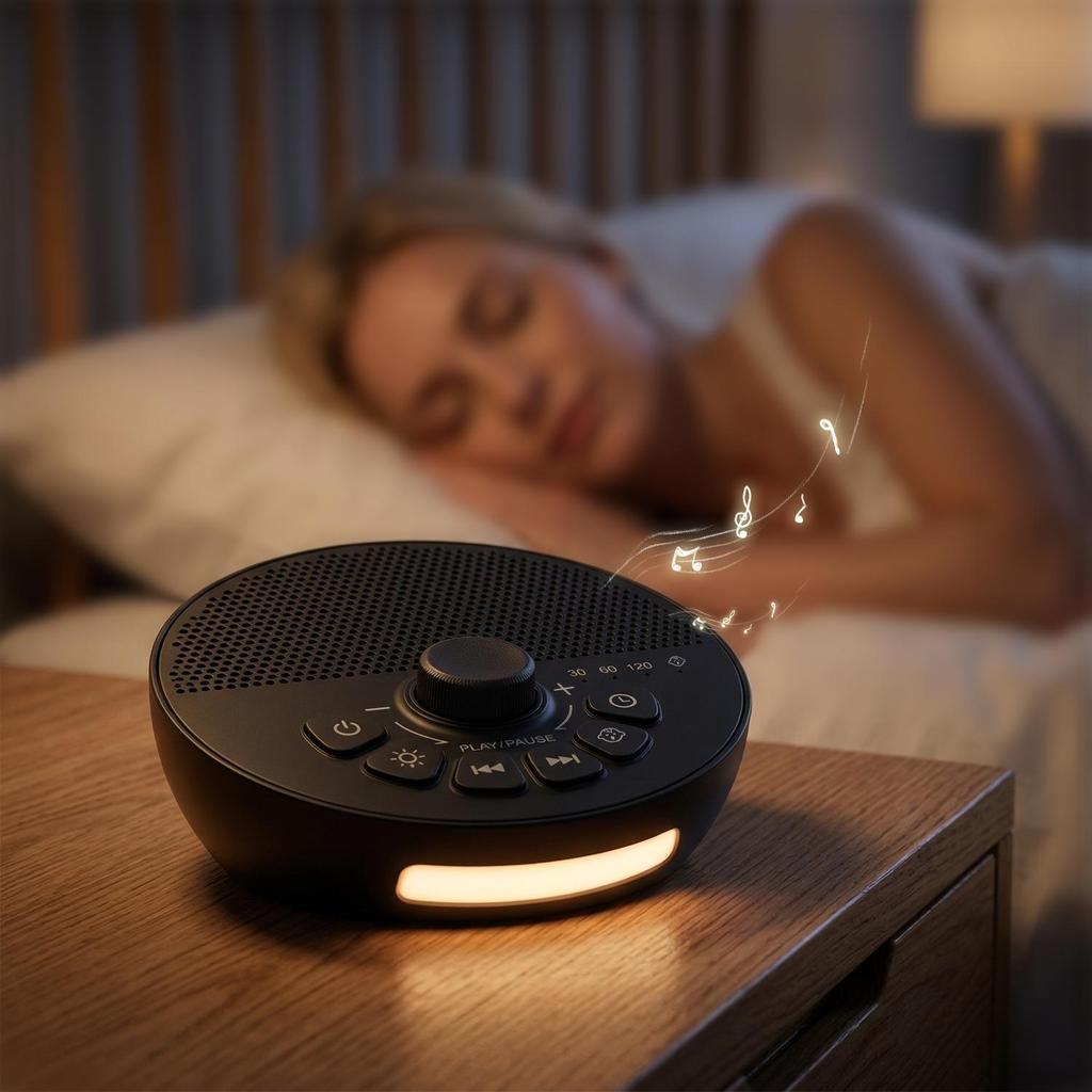 White Noise Machine with Cry Sensor 30 Soothing Sounds Night Light for Babies Kids Adults Sleep Home Office Timer Rechargeable