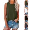 Ladies Casual Loose Sexy Sleeveless Round Neck Shirt Elastic Vest