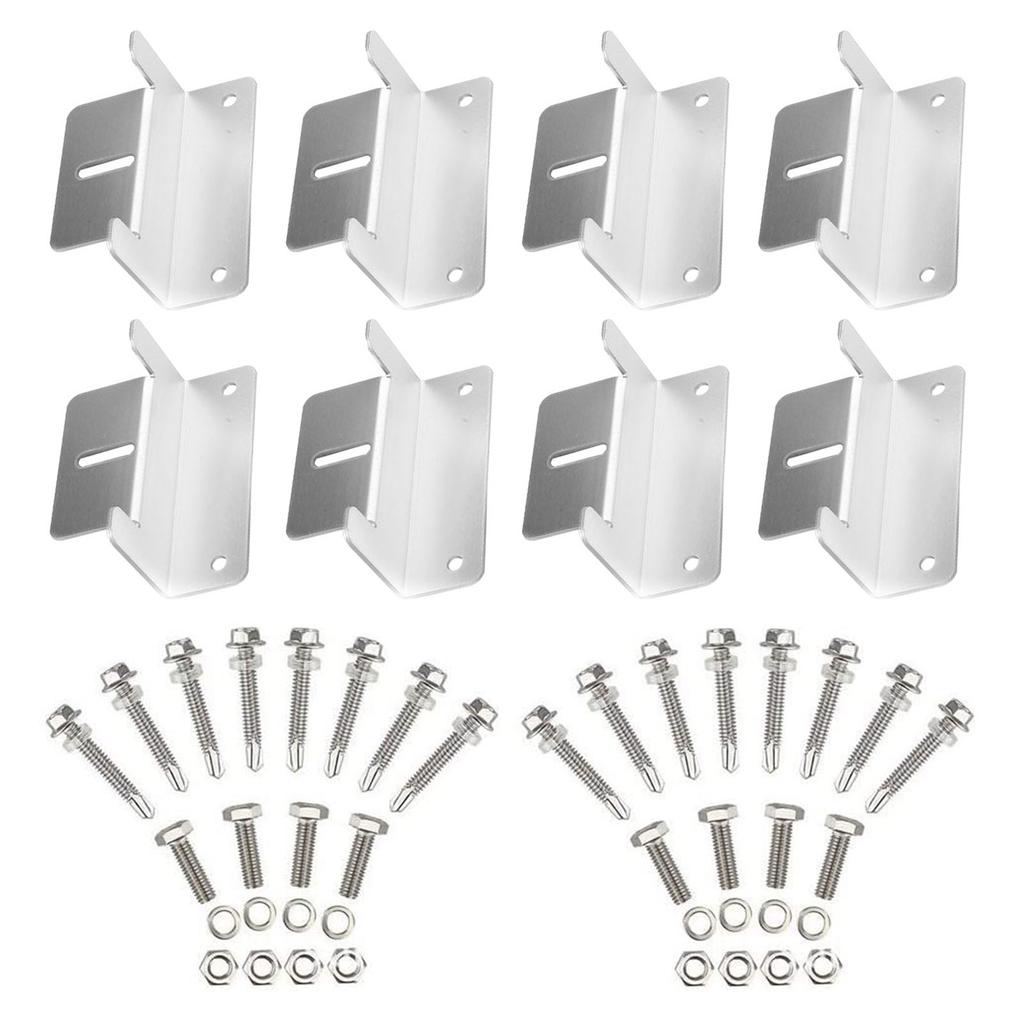 4 шт. Практичный Прочный Монтажный Комплект из Алюминиевого Сплава для Солнечных Панелей Аксессуар для Кемперов и Лодок Автономные Применения