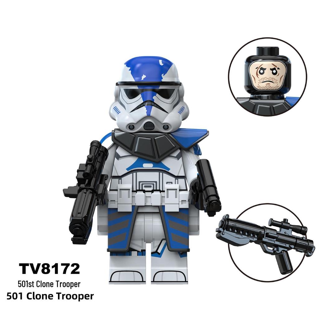 Строительные блоки Clone Trooper серии «Звездные войны» (TV6117/6118/6119, Модель 501/212) Игрушка в пакете
