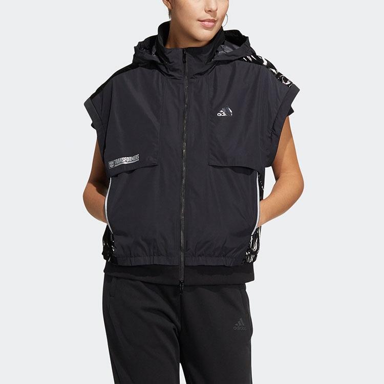 Adidas Jackets Women's Black Hooded Moderate Other HM7458