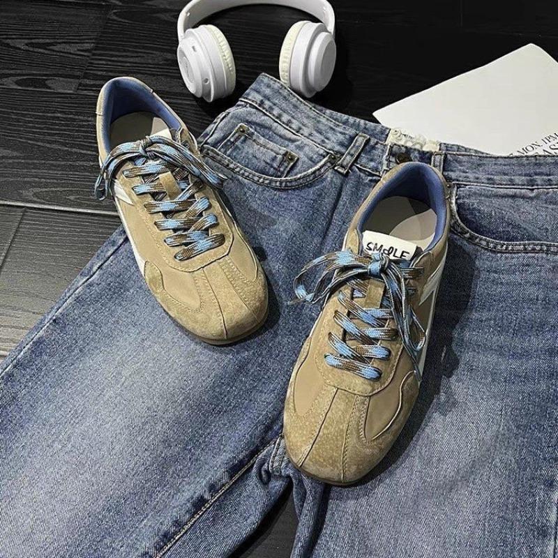 Мода Новый Стиль Мода Популярные Ретро Шнуровка Дышащие Женские Толстая Подошва Плиссированные Повседневные Кроссовки Белая Обувь Zapatos Mujer