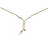 [E0257] - Gold-plated Necklace 'Grâce Perlée' White Gold - 43x55 Mm