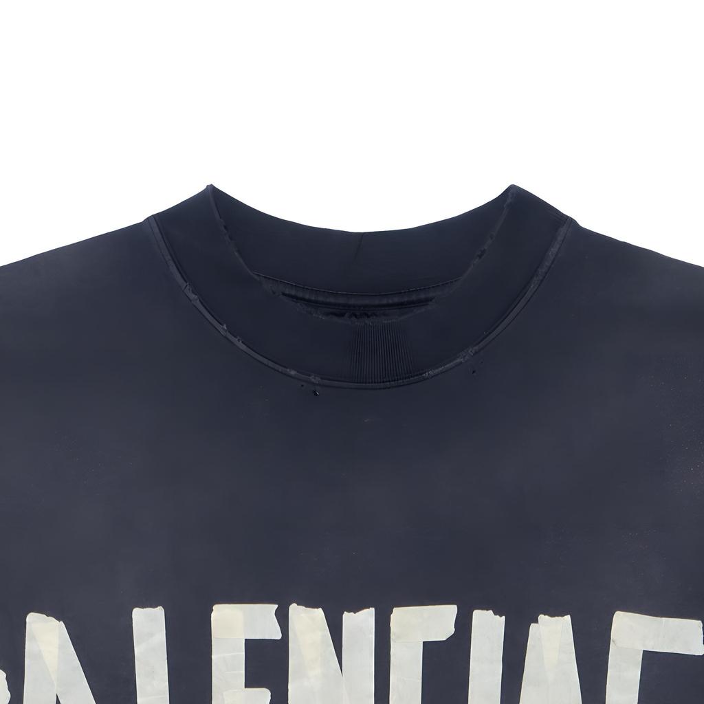 Balenciaga Tape Type T-shirt Medium Fit 'Black Faded' Men's 739784TOVA91055
