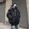 Trendy American-Style Winter Quilted Hooded Cotton Jacket for Men and Women - Windproof, Casual, All-Match Coat.