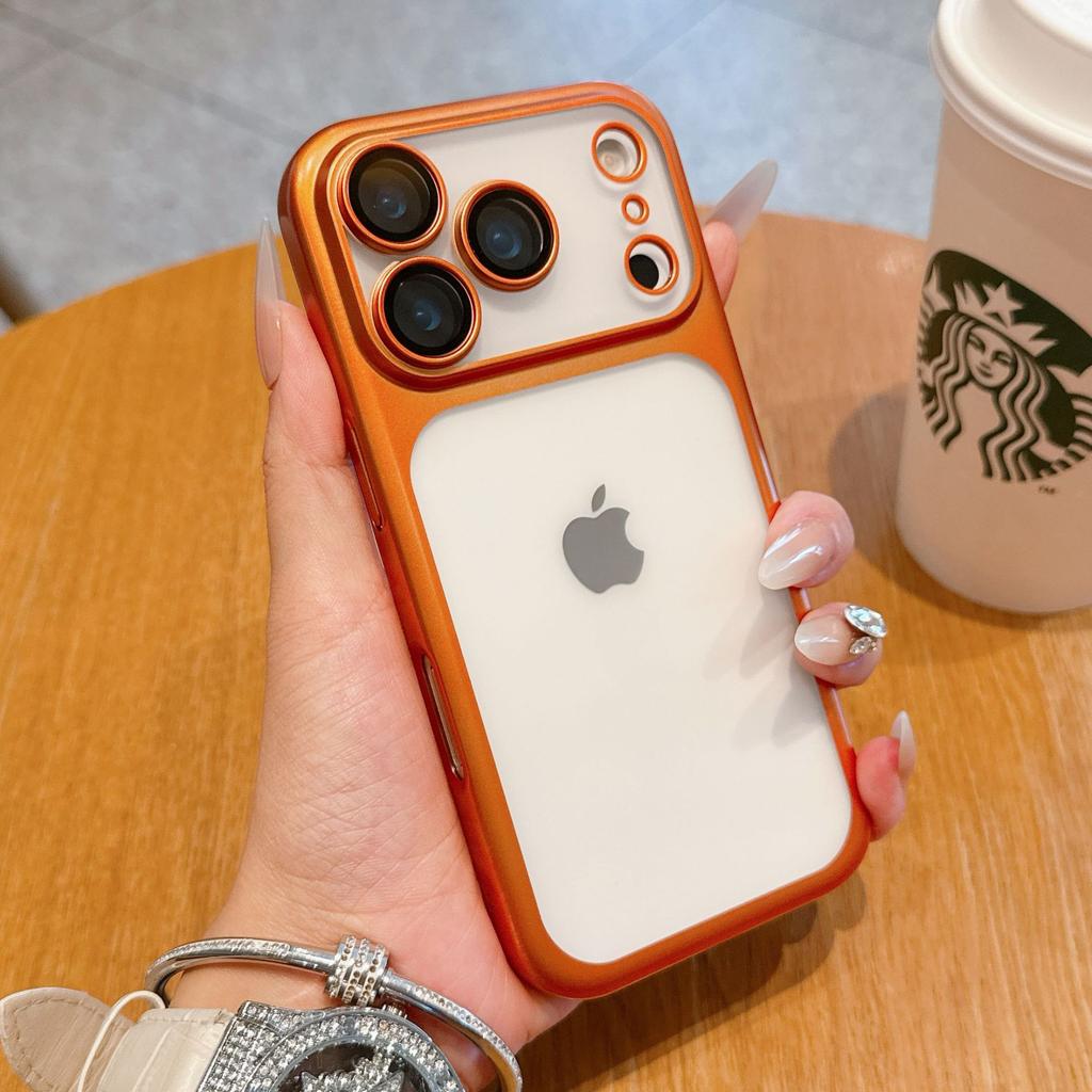 Матовое гальваническое покрытие подходит для чехла для телефона iPhone 17 с плёнкой для объектива Apple 17 ProMa Противоударный защитный чехол из поликарбоната