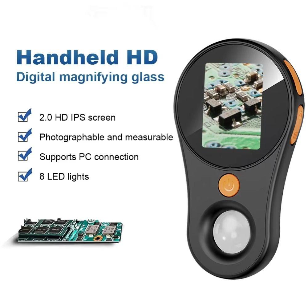 2 Inch IPS Screen Children's Digital Microscope 500X Zoom Coin Magnifier  Electronics Repair