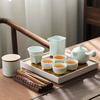 Dry brewing plate, small tea table, Kung Fu tea set, gift box, modern simple tea can, teapot home gift.