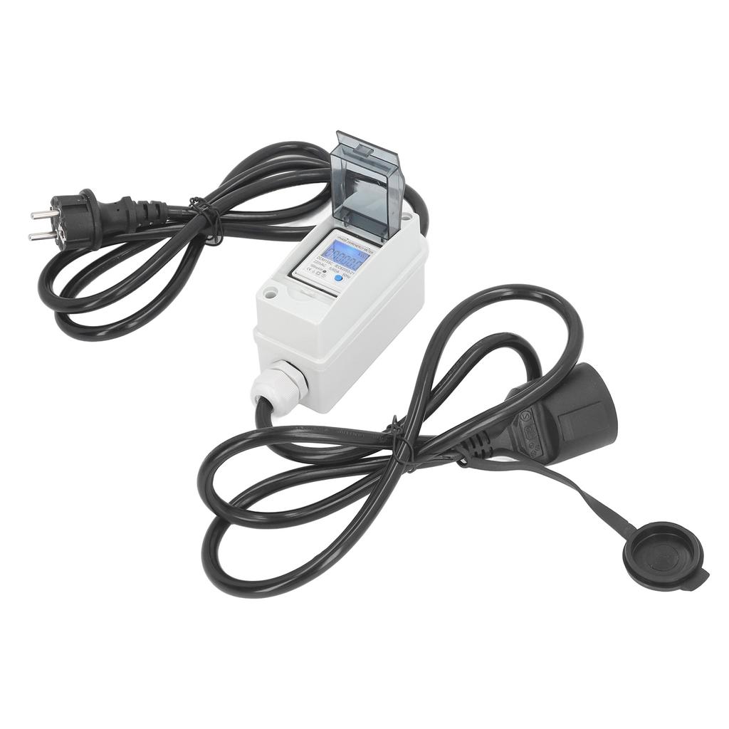 Мобильный цифровой счетчик электроэнергии IP65 Водонепроницаемый портативный ЖК-дисплей Монитор потребления электроэнергии