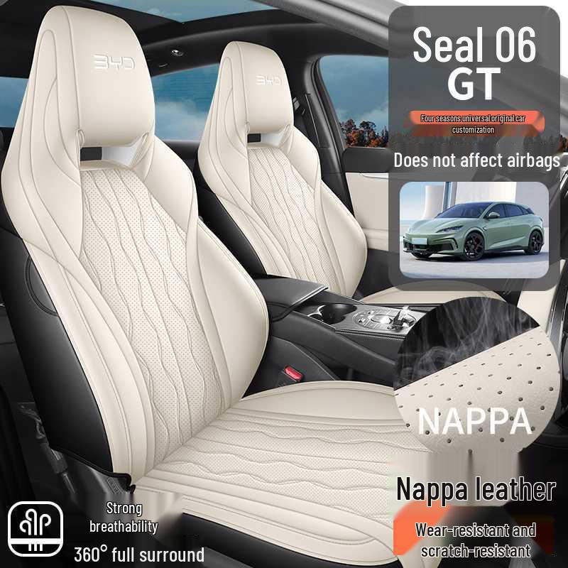 2026 BYD Seal 06 GT Чехлы на сиденья из кожи - Полное покрытие, Подушки на сиденья автомобиля для всех сезонов