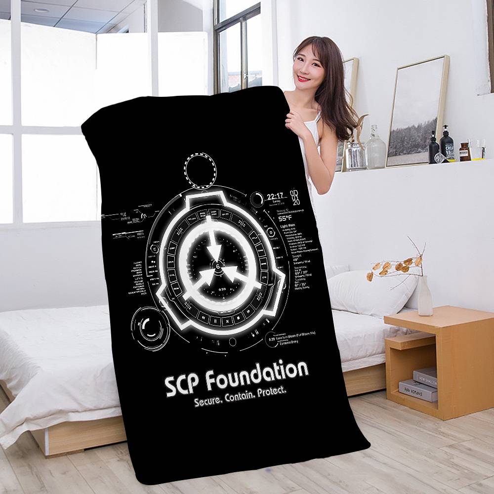 Классическая игра Аниме Фонд SCP Пляжное Полотенце для плавания Мягкое Впитывающее Мочалка Детские Подарки Для детей Путешествия Кемпинг Спортзал