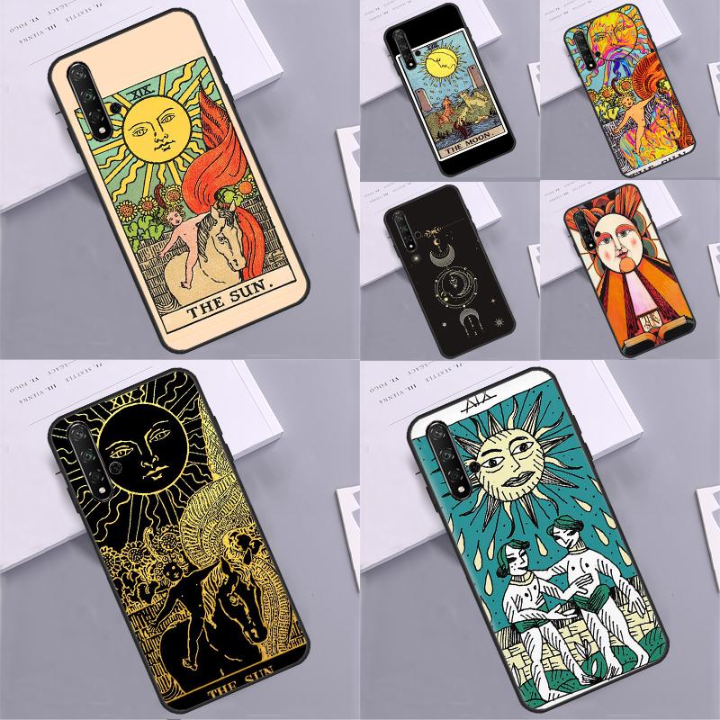 Чехол для Huawei Nova 5T 10 9 SE 12s 11i 12i Y91 Y90 Y60 Y70 Y72 Y61 P20 P30 P40 Lite P60 Pro с изображением карты Таро "Солнце"