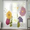 Цветочный букет Тюль Шторы для гостиной Кухня Оконные шторы Домашний декор Прозрачные шторы для детской спальни