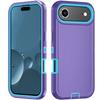 For iPhone Air Rugged Case PC + TPU Cell Phone Cover with Back Clip Kickstand