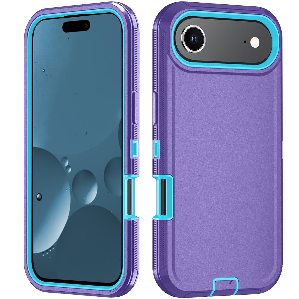 For iPhone Air Rugged Case PC + TPU Cell Phone Cover with Back Clip Kickstand