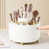 360-Degree Rotatable Cosmetic Storage Box Large Capacity Multiple Compartments Stationery Organizer Makeup Brush Holder