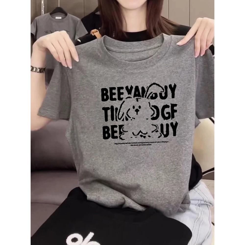 Cartoon Anime Graphic T Shirt For Women Summer Casual Loose Fit Cotton Top