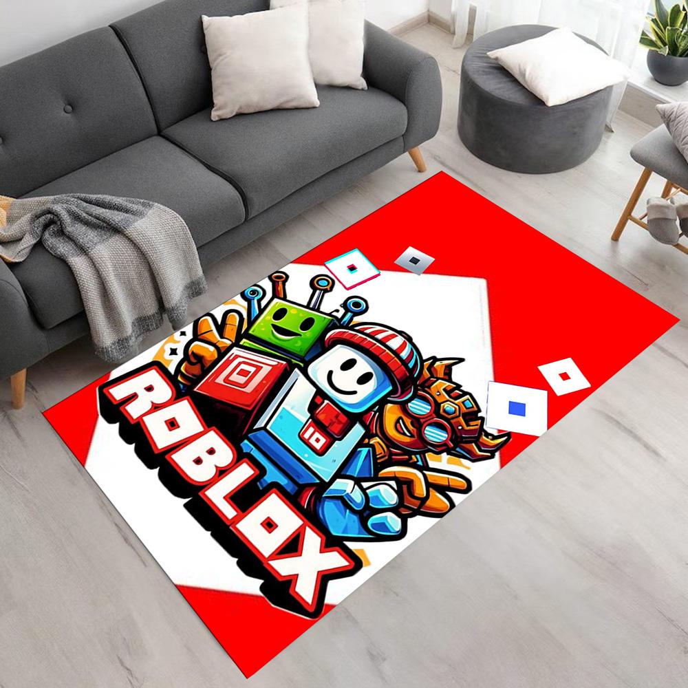 Roblox Floor Rug Office Rug Perfect for Balcony Entryway Dining Room Foyer Anti-slip Rug Anime Office Decor