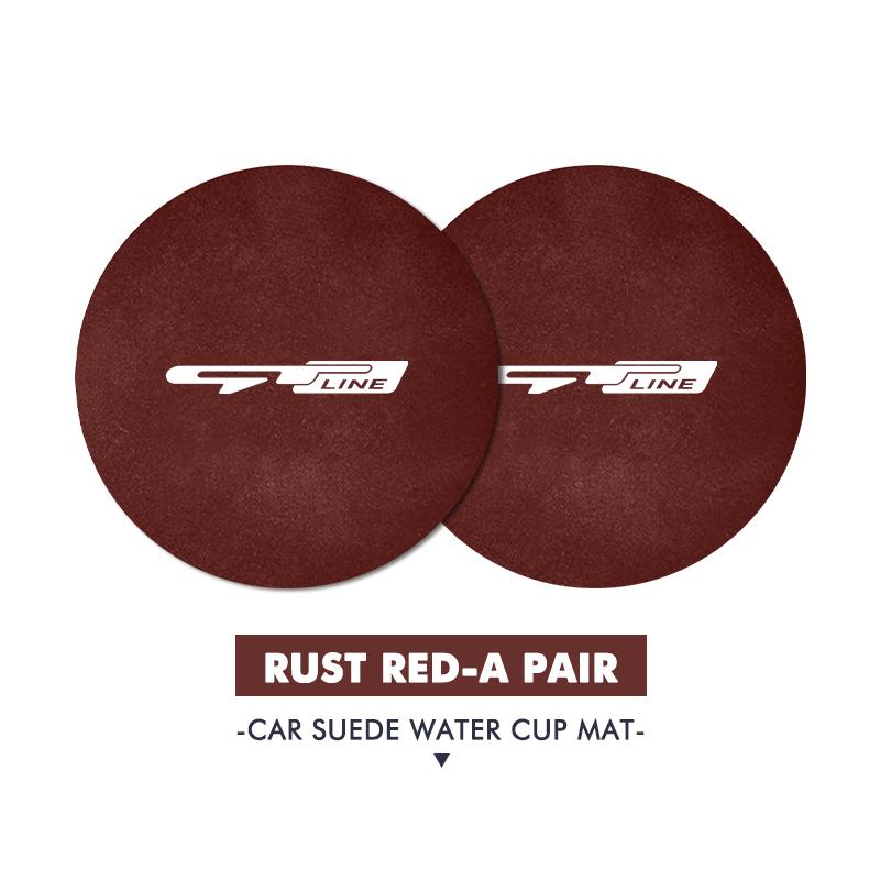 Car Anti Slip Mat Coaster Water Cup Slot Decorate Accessories For KIA gt gtline Xline ceed Forte RIO STINGER Seltos K3 K4