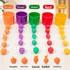 Wooden Color Recognition Fruit Vegetable Sorting Cup Educational Children Toy