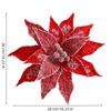 Luxurious Faux Velvet Christmas Flower Elegant Realistic Xmas Tree Ornaments with Ice Crystal Handmade Eternal Flower Home Decor