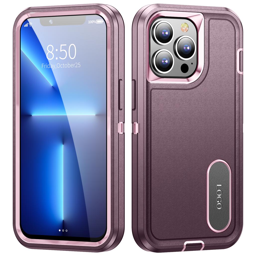Heavy Armor Shockproof Defend Case For iPhone 13 Pro Max 12 14 Pro Max 11 6 7 8 14 Plus SE 2022 X Xs XR Metal Bracket Back Cover