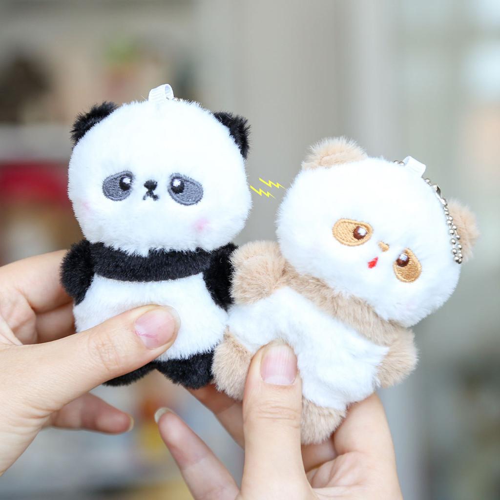 Panda Soft Plush Keyring With Short Plush Material For School Bag Decor