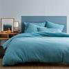 Housse De Couette Unie 100% Coton - MATT & ROSE - COTON LAVÉ - Bleu Glacier - 240x220 Cm