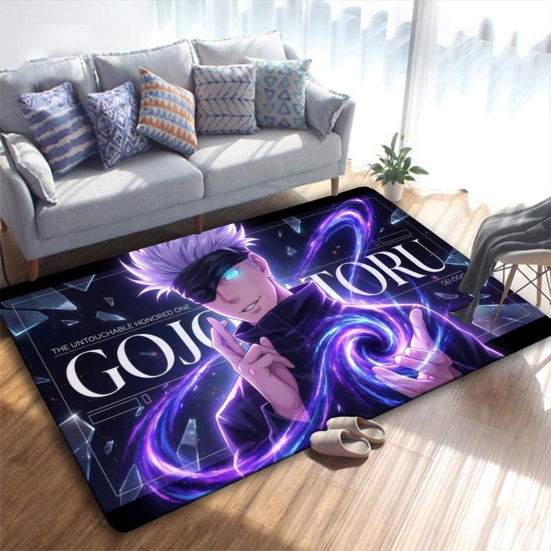 Jujutsu Kaisen Anime Carpet Rug for Living Room Bedroom Home Sofa Decoration,Kids play Non-slip Floor Mat
