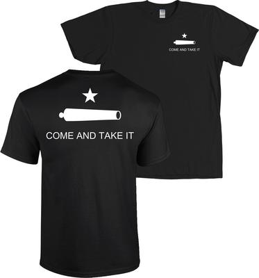 COME AND TAKE IT Flag Shirt Texas Revolution - FRONT & BACK PRINT, MANY COLORS