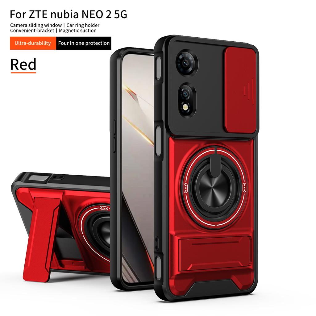 Для ZTE nubia Neo 2 Чехол для ZTE nubia Neo 2 Чехол для телефона Магнитный держатель-книжка Magsafe Военная броня Защитная крышка для камеры