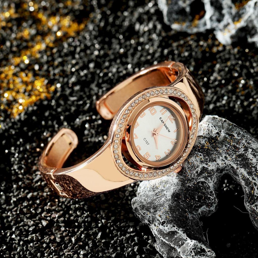 CANSNOW Браслет Часы Женские Часы из нержавеющей стали Модные Женские Часы с бриллиантами