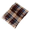 Plaid Scarf Velvet Shawl Plaid Print Unisex Winter Scarf with Tassel Detailing Double-sided Plush Material for Warmth for Men