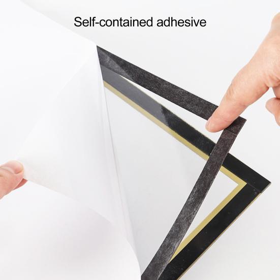 Магнитный держатель для табличек, настенный, самоклеящийся, дисплей, фоторамка, водонепроницаемый, прозрачный ПВХ, держатель для документов для дома, школы, офиса, стены, двери, холодильника