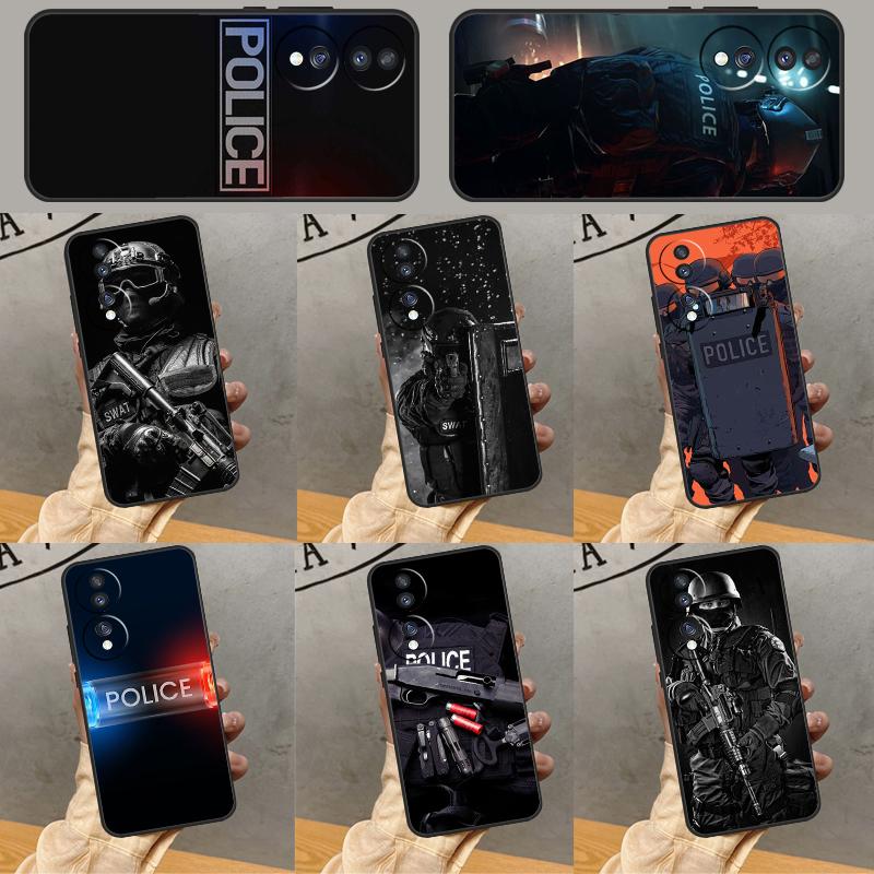 Полиция SWAT FBI Чехол для Honor Magic 6 5 7 Lite Honor 200 Pro 50 70 90 Lite X9b X9a X8b X8a X8 X9 X9c