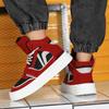Designer Skateboard Shoes Men High Top Suede Shoes Fashion Lace-up Red Casual Sneakers Men Trend Men's Vulcanized Sneakers 2024
