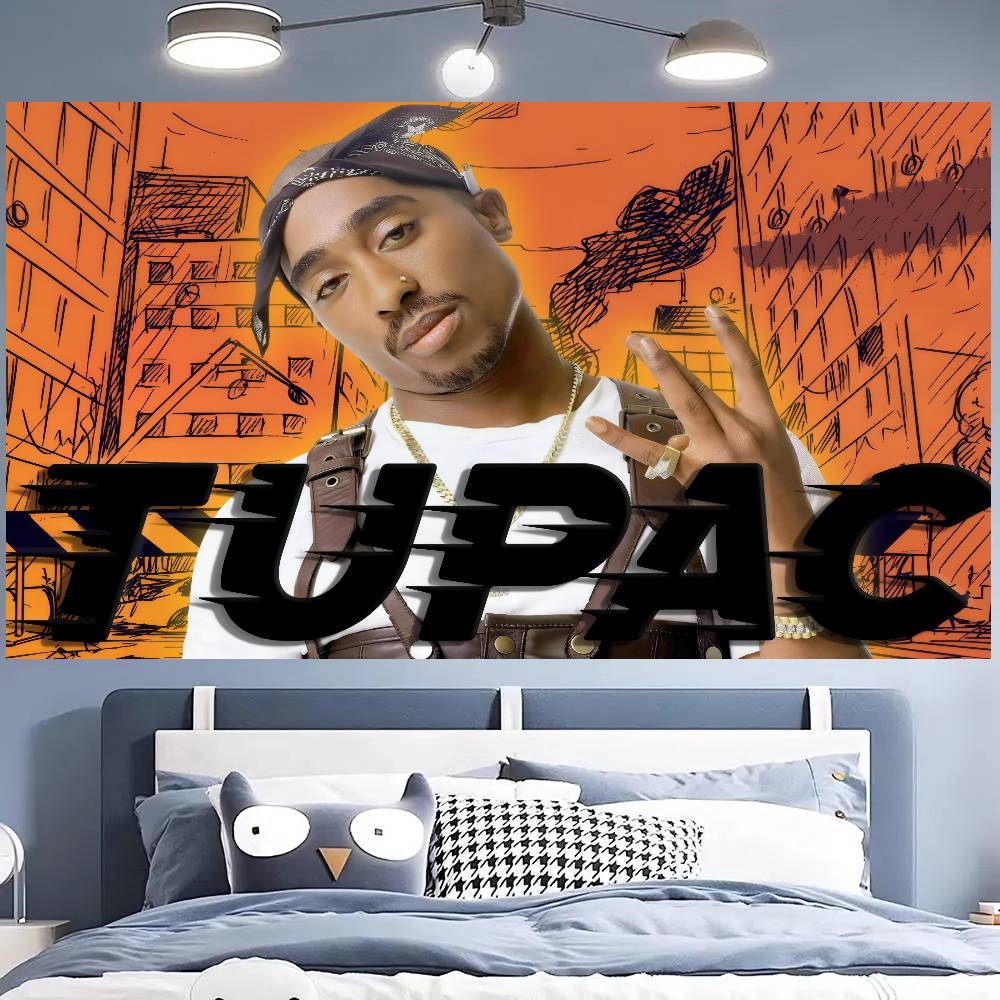 Famous Hip Hop Rapper 2PAC Tupac Photo Background for Photophones for Photo Art Paper Photography Background Backdrops C 456