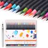 20 Color Markers Watercolor Soft Flexible Brush Tip Pens + 1Pcs Water Brush Set