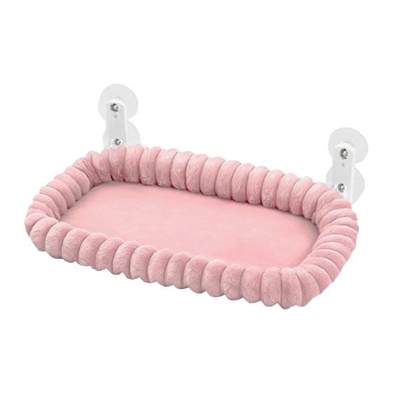 Лежанка для кошек на окно Сверхпрочный гамак для кошек на присосках Подоконник Складная кровать-лежак для кошек со стираемой плюшевой подушкой для крупных кошек