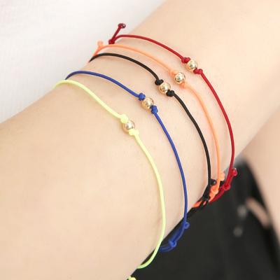[Bnbgold] Коллекция браслетов из 14K/18K золота на шелковом шнурке (5 типов)