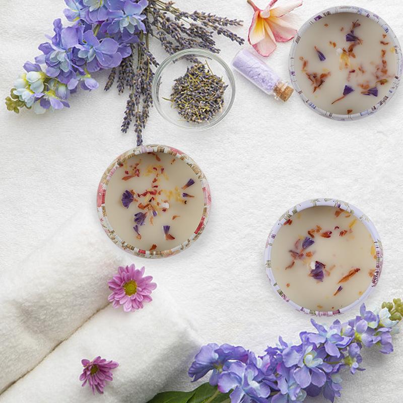 Natural Plant Soy Wax Rose-free Dried Flowers Aromatherapy Candle Fragrance Candle Lamp Souvenir Environmentally Friendly Soy Wax