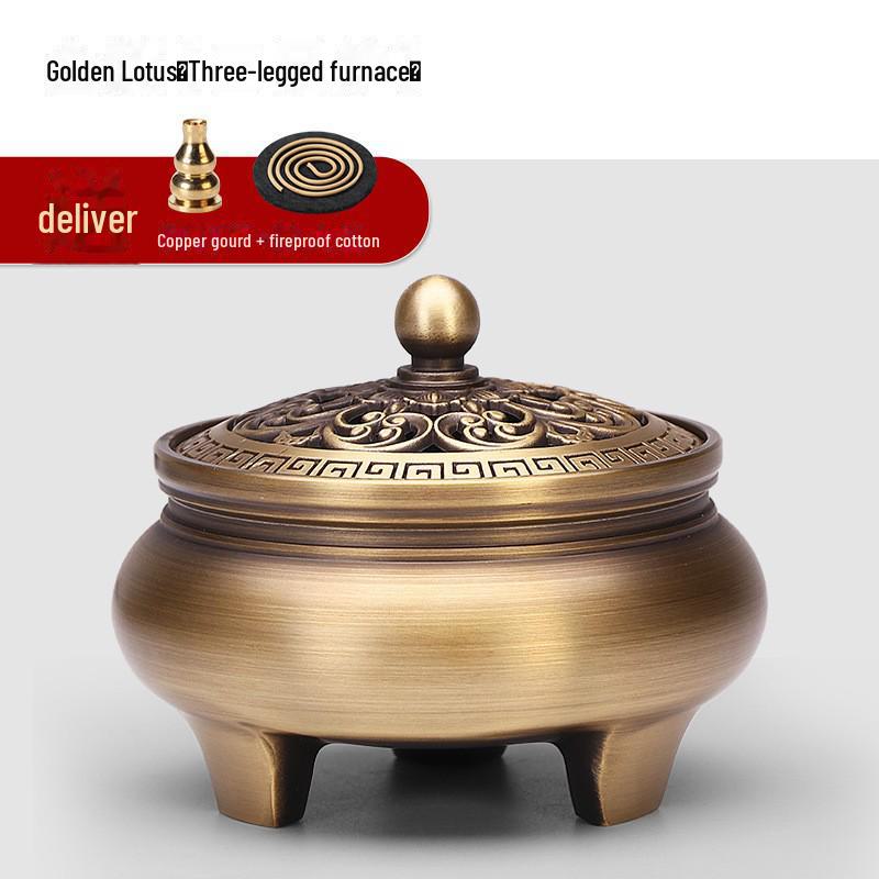 Латунная курильница с плоским дном Jinlian для домашнего и внутреннего использования