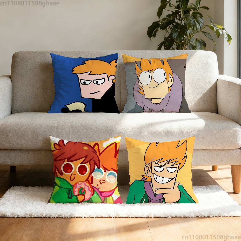 Аниме Eddsworld наволочка с Мэттом, повседневный стиль, декоративная, подходит для домашнего декора, без наполнителя